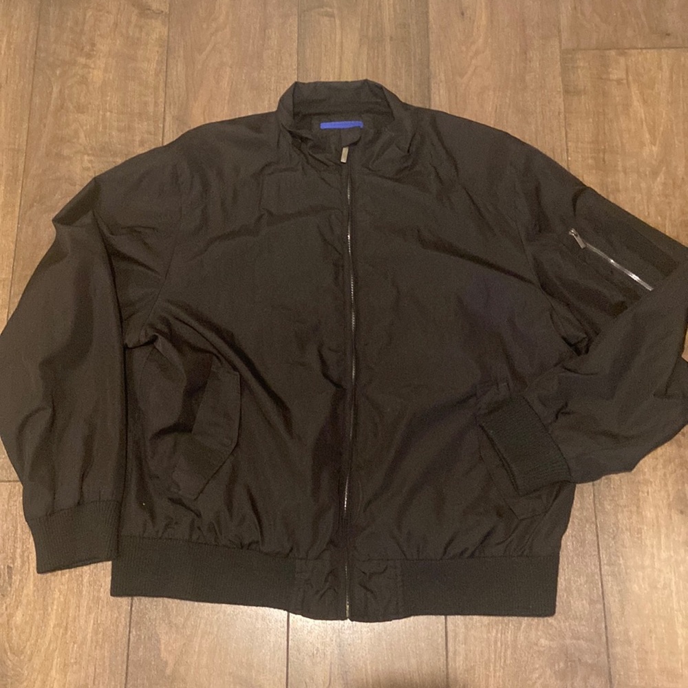 Calvin Klein black bomber/windbreaker jacket, size Large